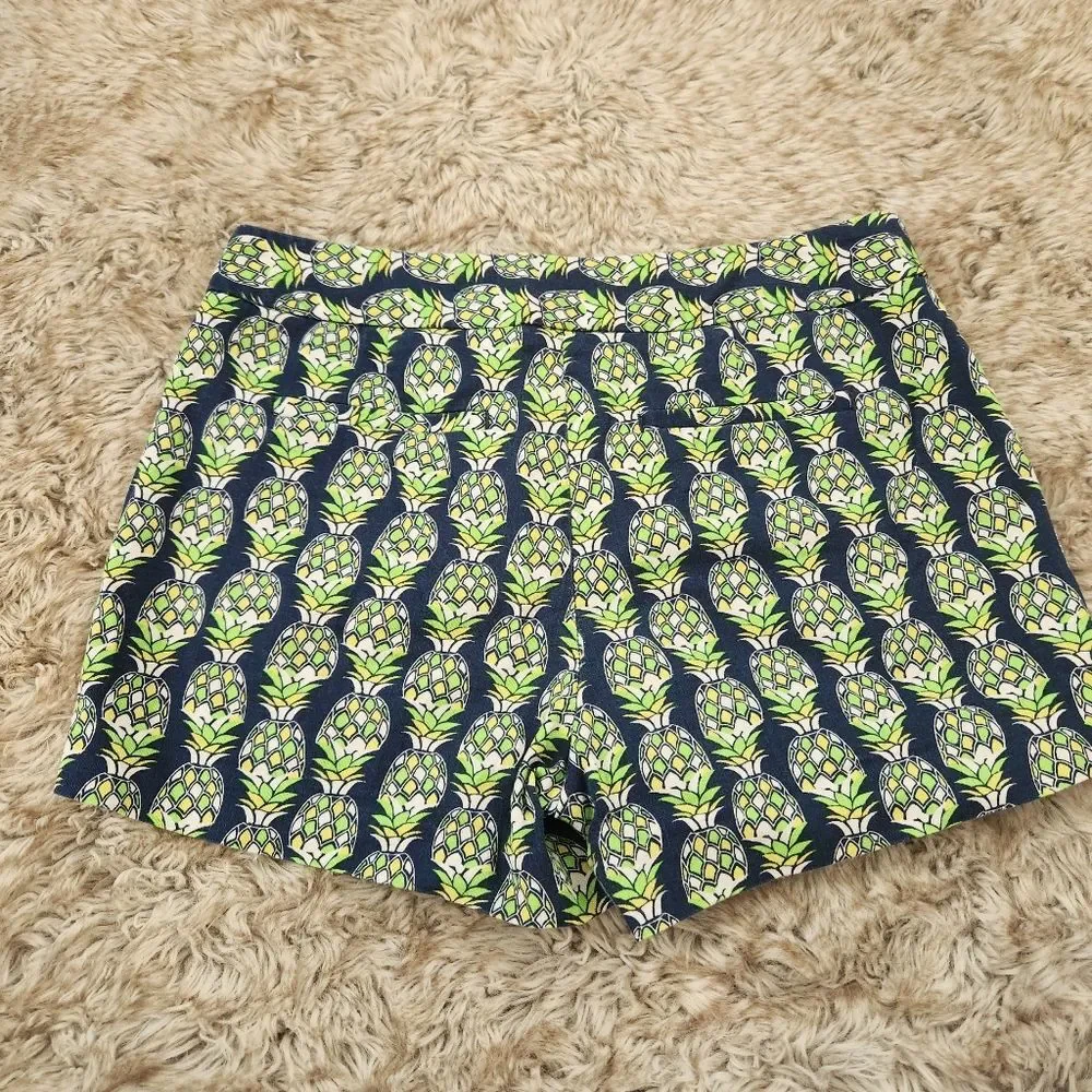 Banana Republic Pineapple Print Shorts Lime Green‎ and Blue Women's Size 4